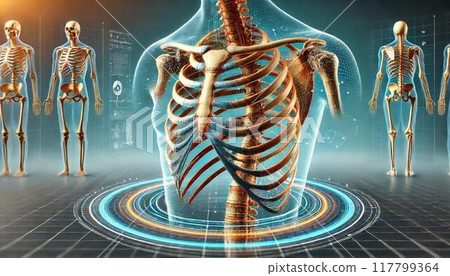 Hologram human ribs 117799364