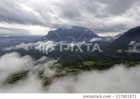 Doi Luang Chiang Dao Chiang Mai Thailand. beautiful sun rise 117801871