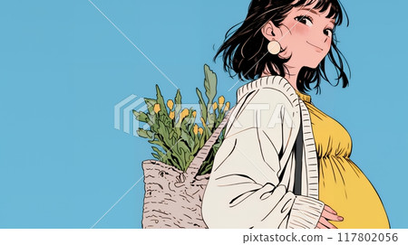 懷孕的年輕女子 117802056
