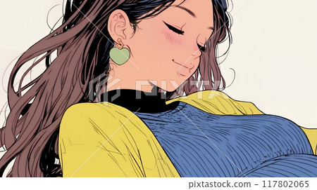 懷孕的年輕女子 117802065