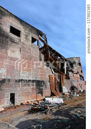 能登半島地震 被燒毀的建築物 輪島市 朝市街 117802365