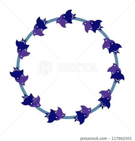 Houndstooth circular decorative frame illustration 117802501