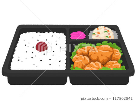 油炸午餐的插圖 117802841