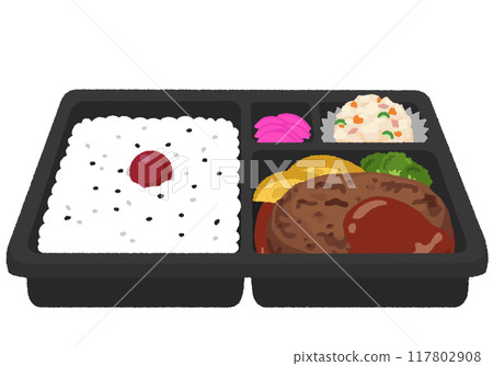 Illustration of hamburger steak 117802908