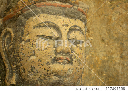 Usuki Stone Buddha Statue of Dainichi Nyorai Usuki Stone Buddha Statue of Dainichi Nyorai 117803568