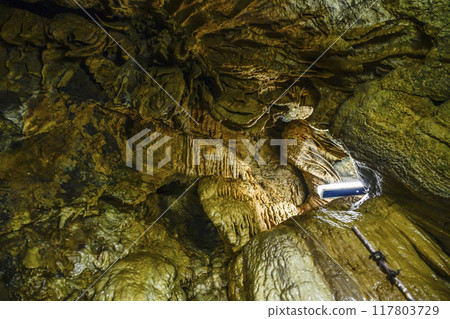 Inside the Otaki Cave in Gujo Hachiman 117803729