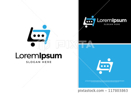 Creative chat logo vector, business logo design template 117803863
