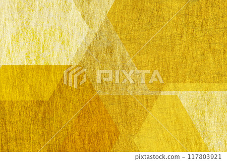 Gold washi paper background material with abstract patterns 117803921