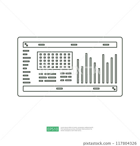 Spreadsheet outline icon flat illustration. Financial accounting report concept. office things for planning and accounting, analysis, audit, project management, marketing, research vector Spreadsheet outline icon flat illustration. Financial accounting report concept. office things for planning and accounting, analysis, audit, project management, marketing, research vector 117804326