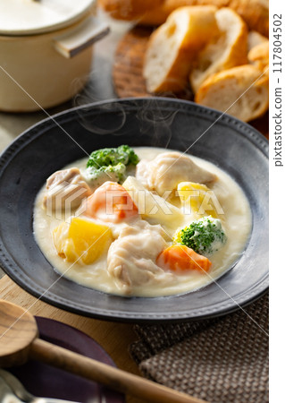 燉湯 奶油濃湯 白燉 117804502