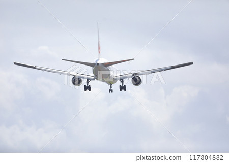 Passenger plane taking off and landing image 117804882