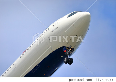 Passenger plane taking off and landing image Passenger plane taking off and landing image 117804953
