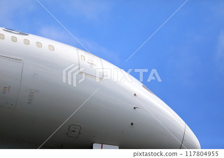 Passenger plane taking off and landing image 117804955