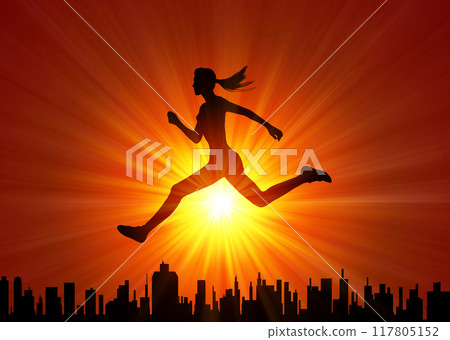 jumping woman 117805152