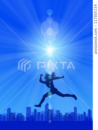 jumping woman 117805154