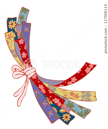 塗有日本傳統圖案的捆綁 Noshi，A 型 117806114