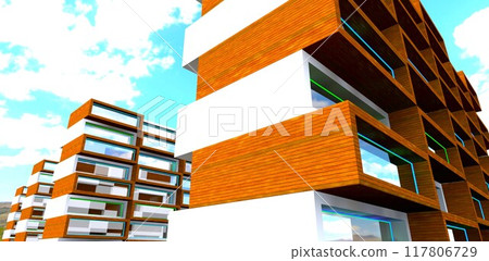 Massive development of uninhabited areas in Gdansk to accommodate Ukrainian refugees. 3D rendering. Massive development of uninhabited areas in Gdansk to accommodate Ukrainian refugees. 3D rendering. 117806729