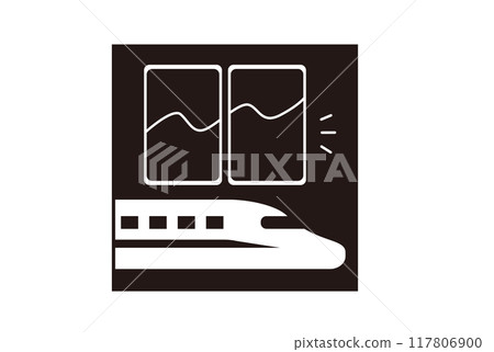 數位看板和新幹線圖標 117806900