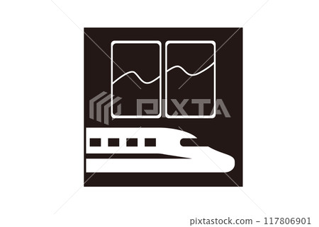 數位看板和新幹線圖標 117806901