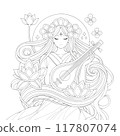 A coloring book of Benzaiten that will increase joy in children's hearts while they play. 117807074
