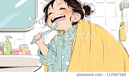 刷牙很重要：養成刷牙的習慣。預防蛀牙周 117807580