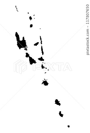 Vanuatu Silhouette of a Country land Map 117807650