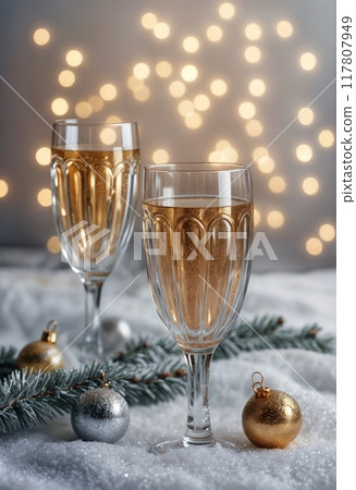 2025 New Year concept for Sustainable environment development goals on Top view nature. 117807949