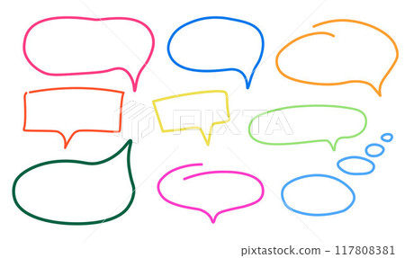 speech bubble colorful set. 117808381