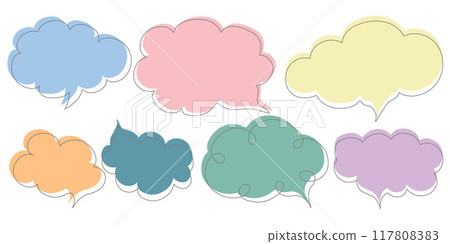 speech bubble colorful set. speech bubble colorful set. 117808383