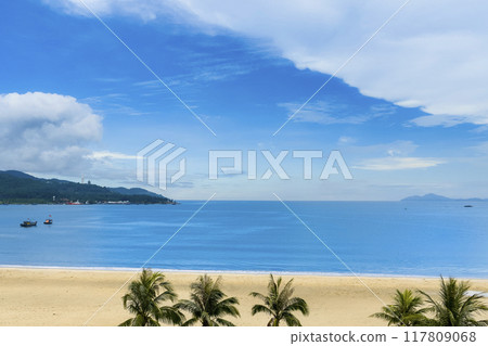 View of My Khe Beach and Son Tra Mountain, Da Nang, Vietnam / Da Nang, VIetnam 117809068