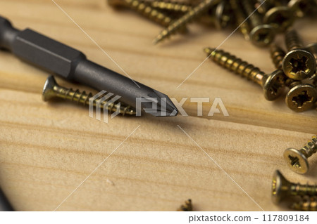 yellow metal self-tapping screws for fixing wooden boards and other wood products yellow metal self-tapping screws for fixing wooden boards and other wood products 117809184