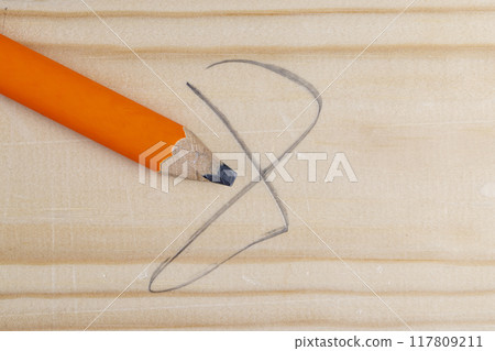 a carpenter's pencil for marking wood 117809211