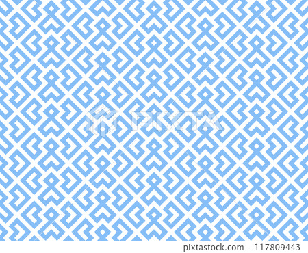 Abstract geometric pattern. A seamless vector background. White and blue ornament. Graphic modern pattern. Simple lattice graphic design 117809443