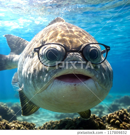 Fish with glasses 117809832