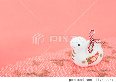 Year of the Snake New Year's material White snake Japanese pattern bag Year of the Snake New Year's material White snake Japanese pattern bag 117809975