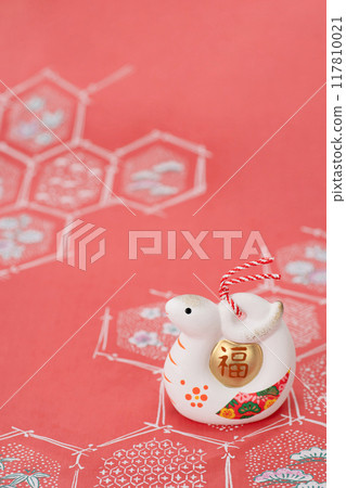 Year of the Snake New Year's material White snake and Japanese pattern Year of the Snake New Year's material White snake and Japanese pattern 117810021
