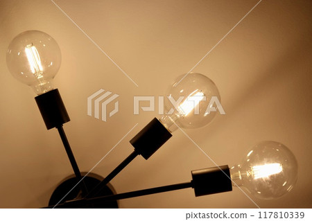 Vintage style ceiling light with LED bulbs Vintage style ceiling light with LED bulbs 117810339
