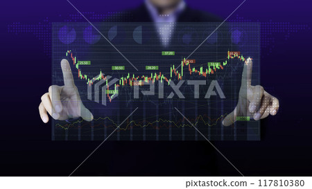 graph shows the increase in interest. Inflation is on the rise around the world. wealth stock investment concept. Business growth in the digital Digital transformation for next generation technology.. graph shows the increase in interest. Inflation is on the rise around the world. wealth stock investment concept. Business growth in the digital Digital transformation for next generation technology.. 117810380