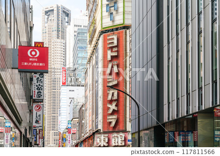 [Tokyo] Shopping street in front of the west exit of Shinjuku Station 117811566