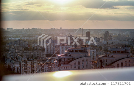 Kyiv Skyline at Sunset 117811701