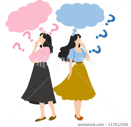 一個女人思考的插圖 一個女人思考的插圖 117812300