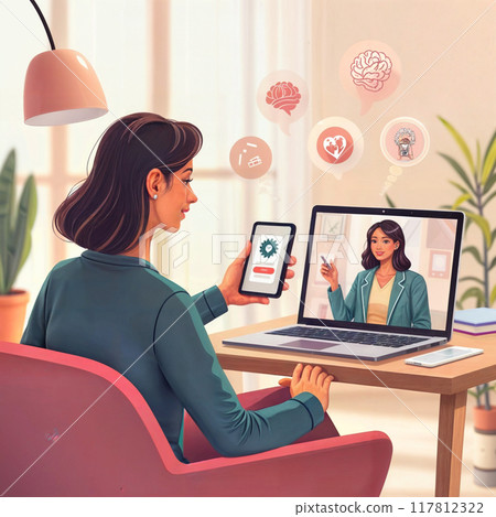 Online Psychology Session Virtual Mental Health Support 117812322