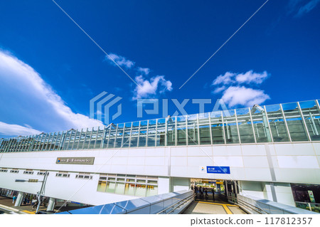 Yokohama cityscape in August, Japan. View of the south exit of SOTETSU Hoshikawa Station, etc. = August 24, 2024 117812357