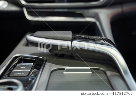 Close-up of an automatic transmission of a modern car.  117812763