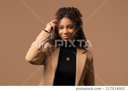 African clever teenager girl with gesture - you, think about it.Intelligent lady African clever teenager girl with gesture - you, think about it.Intelligent lady 117814002
