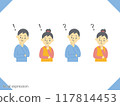 一個男人和一個女人的插圖，臉色銳利，臉色憤怒 117814453