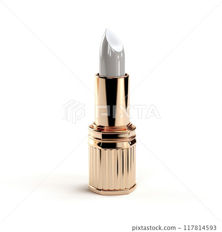 White color lipstick isolated on white background White color lipstick isolated on white background 117814593