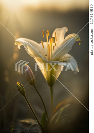 Beautiful lily flowers. Beauty of nature. 117814959
