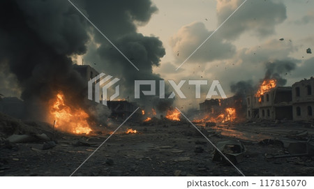 Post-apocalyptic urban destruction 117815070