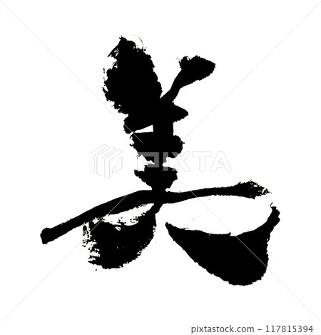 「美」~用設計書法繪製的美麗文字素材~ 「美」~用設計書法繪製的美麗文字素材~ 117815394